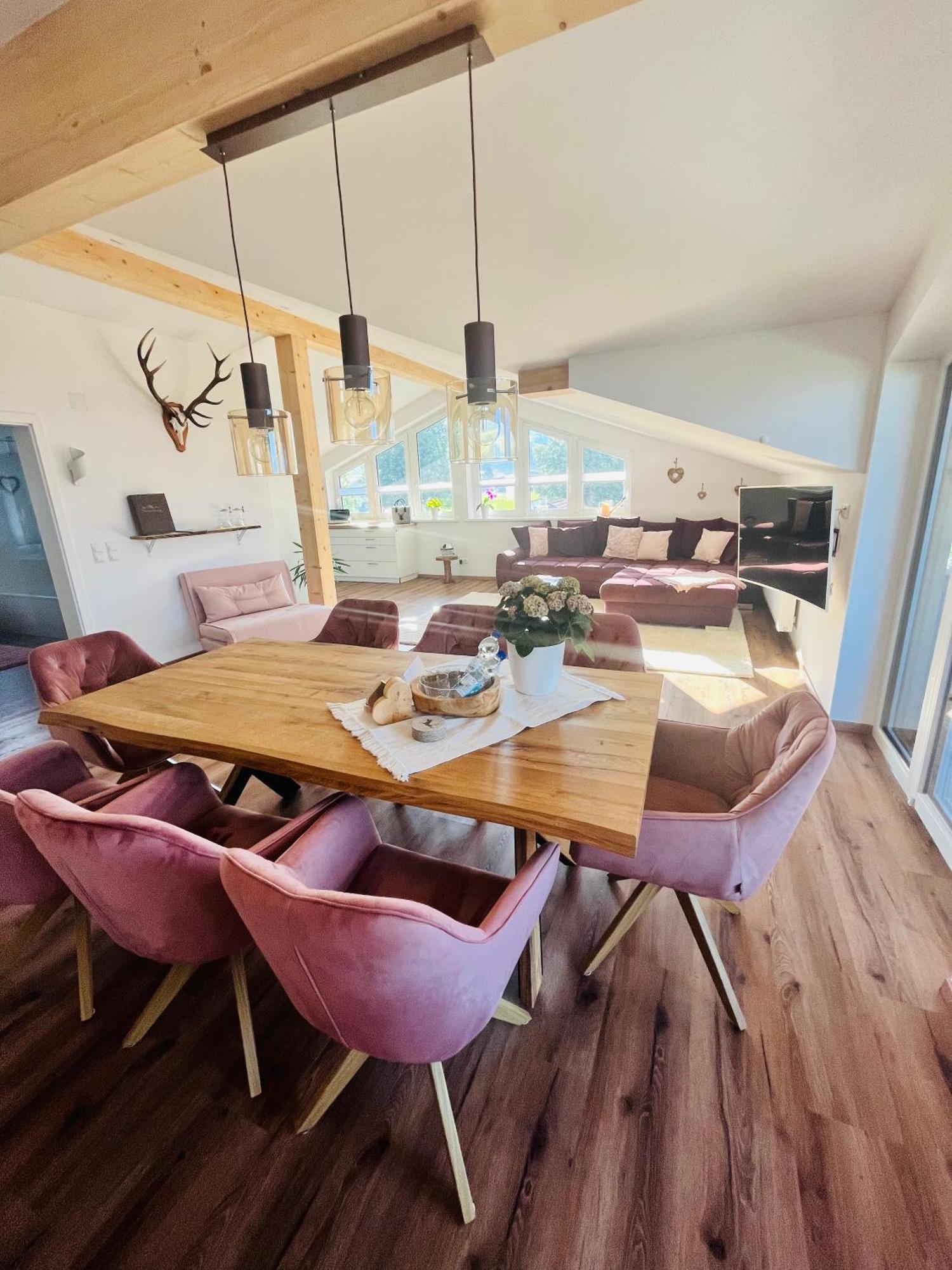23 Neu Erbaute Ferienwohnung Mit Schloss- Und Panoramablick Halblech Buitenkant foto