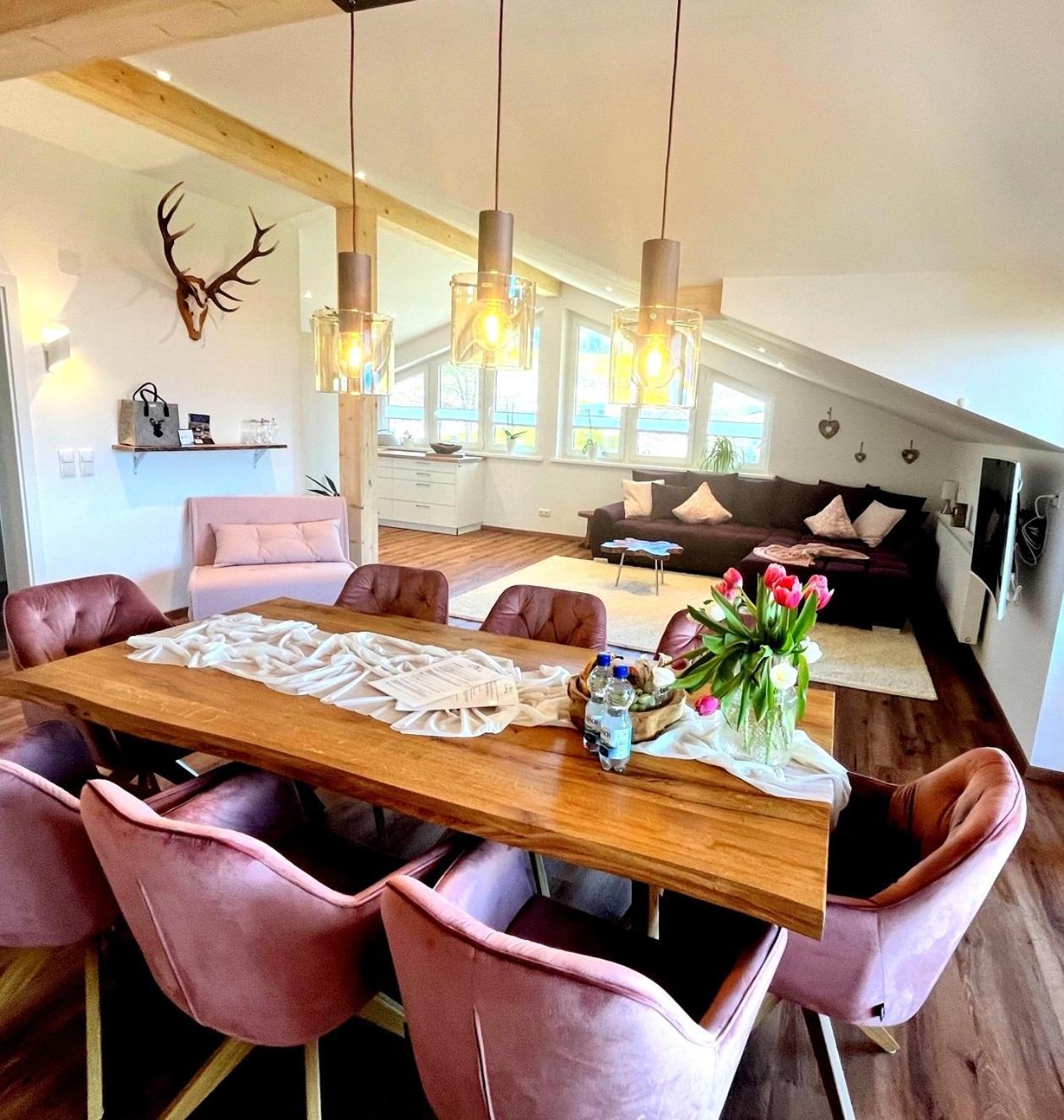23 Neu Erbaute Ferienwohnung Mit Schloss- Und Panoramablick Halblech Buitenkant foto